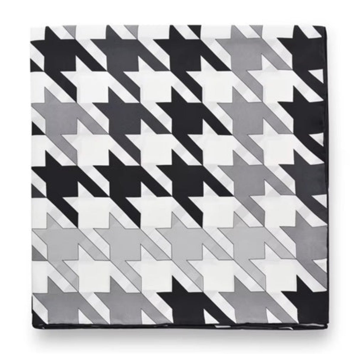 Foulard-Noir-et-Blanc-femme-posé-a-plat