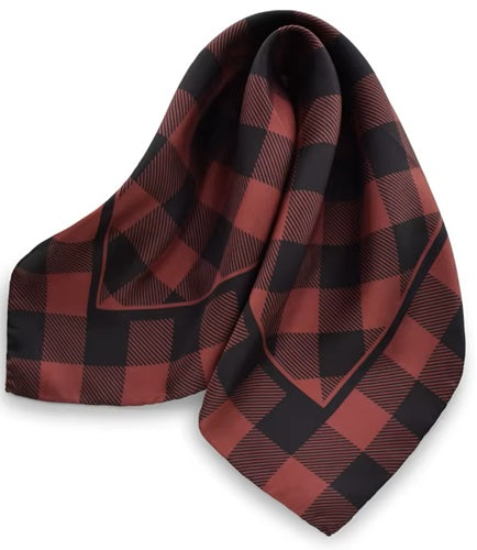Foulard-Bordeaux-Femme-en-Soie-vintage