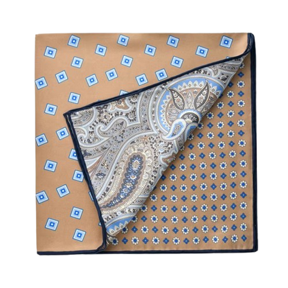 Foulard-Camel-en-soie-imprimé-simple-face