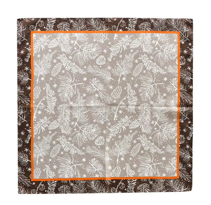 Foulard-Marron-en-Soie-femme-posé