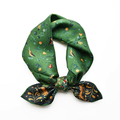Foulard-Vert-Animalier-en-Soie-noue