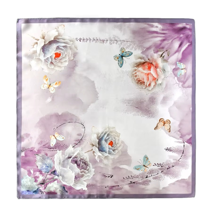 Light Purple Silk Scarf