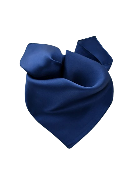 foulard bleu marine en soie femme