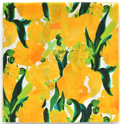 Foulard Carré Jaune en Soie – Marie